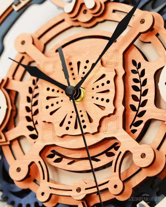 3D Holz Wanduhr