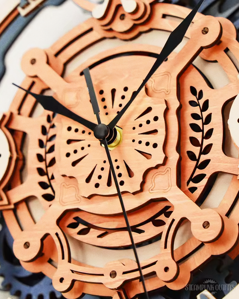3D Holz Wanduhr