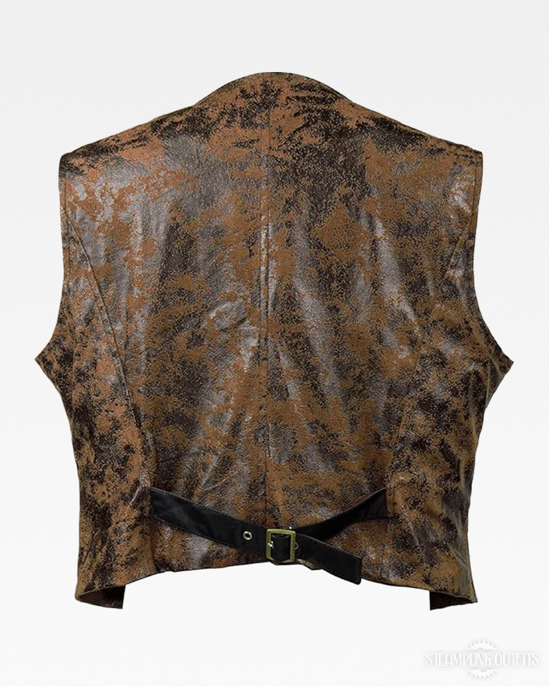 Braune Steampunk Lederweste