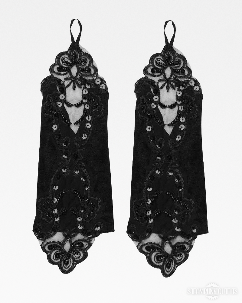 Fingerlose Steampunk Spitzenhandschuhe