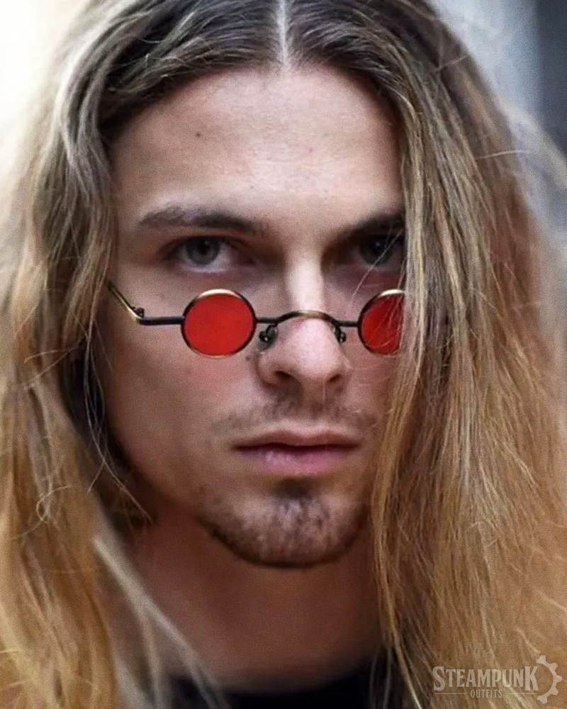 Kleine runde Steampunk Sonnenbrille