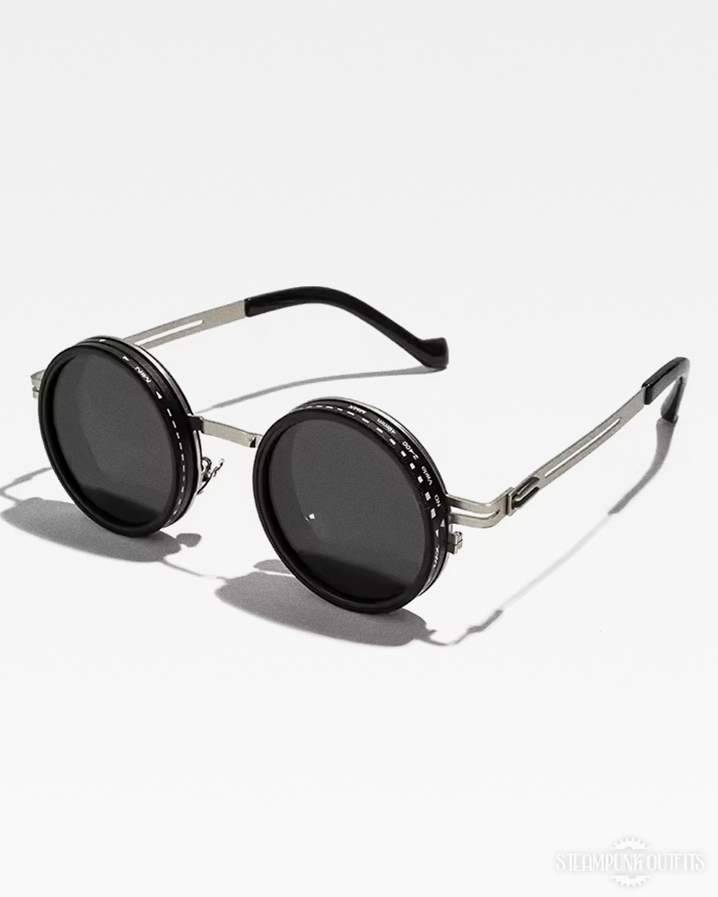 Runde Sonnenbrille mit verstellbarer Tönung