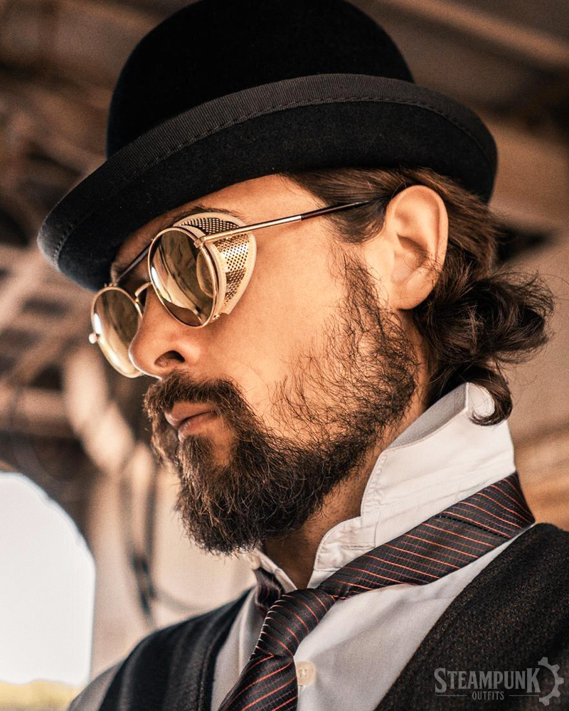 Runde Steampunk Sonnenbrille