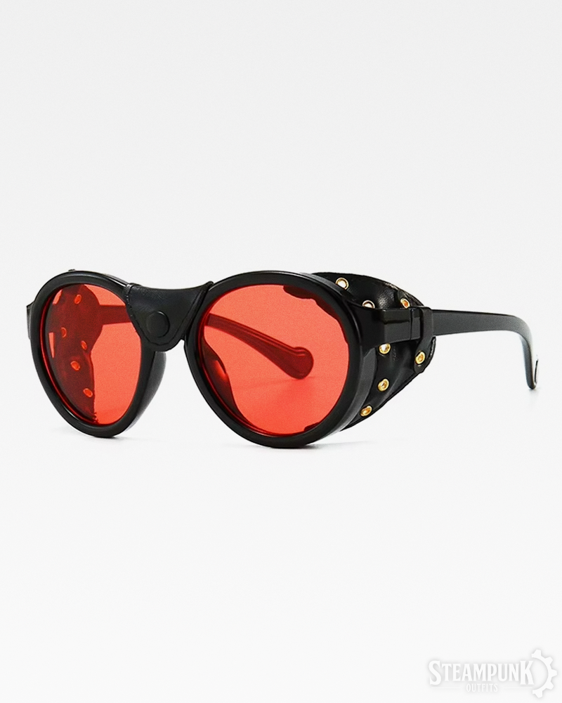 Sonnenbrille mit Leder-Seitenschutz