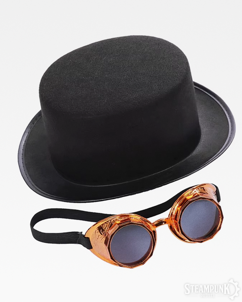 Steampunk Hut mit Brille