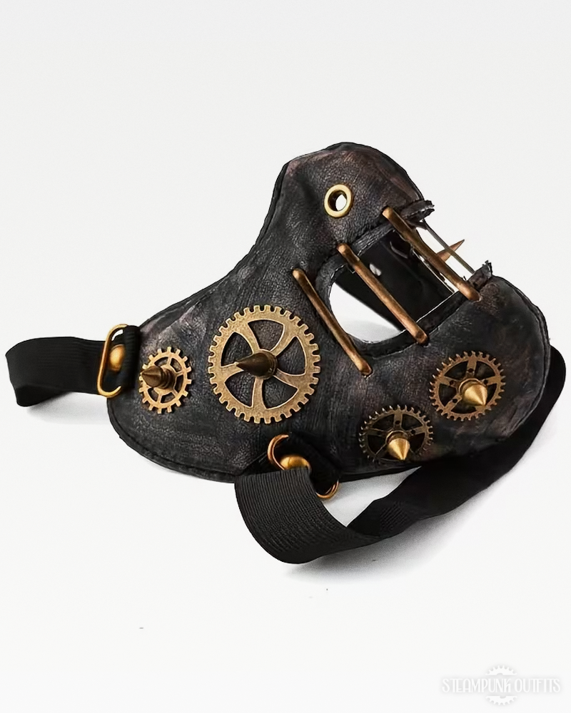 Steampunk Leder Gesichtsmaske