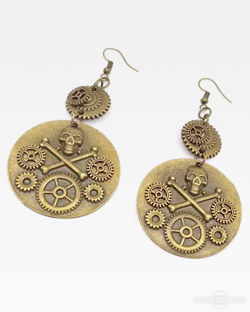 Steampunk Piraten Totenkopf Ohrringe
