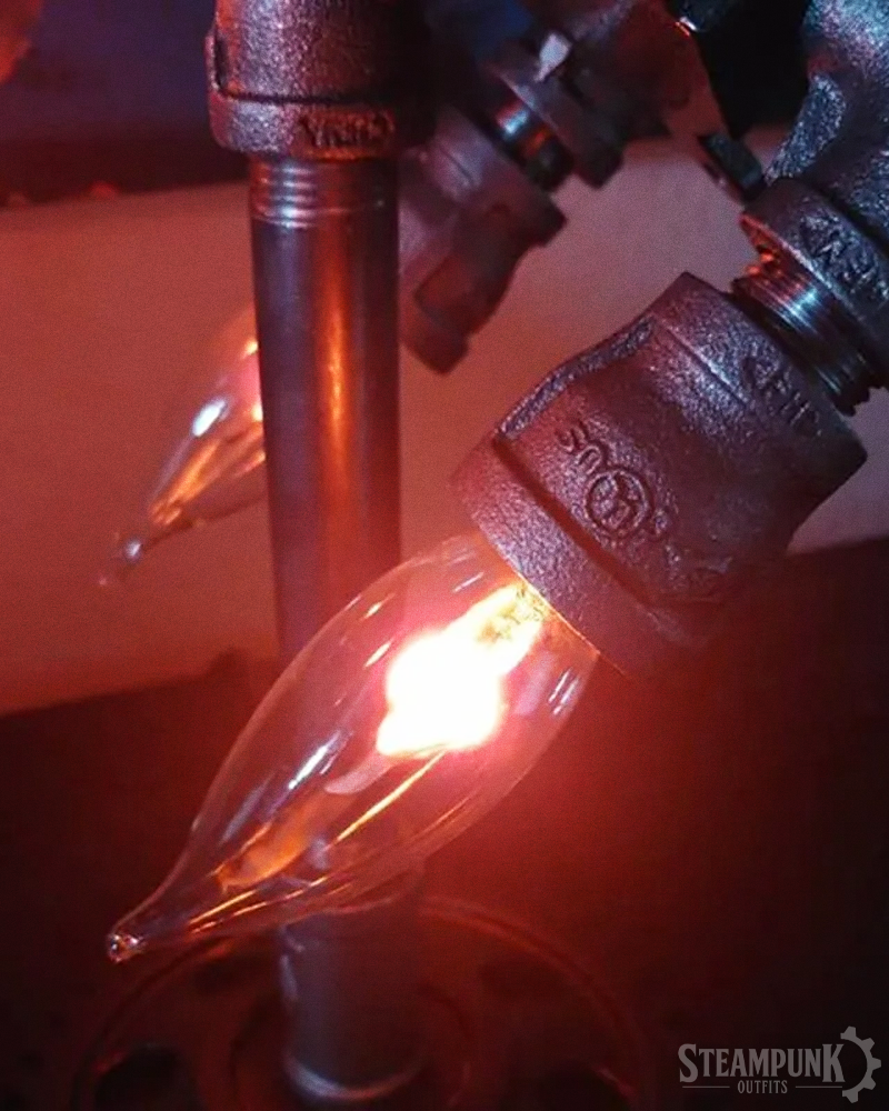 Steampunk Raketenlampe