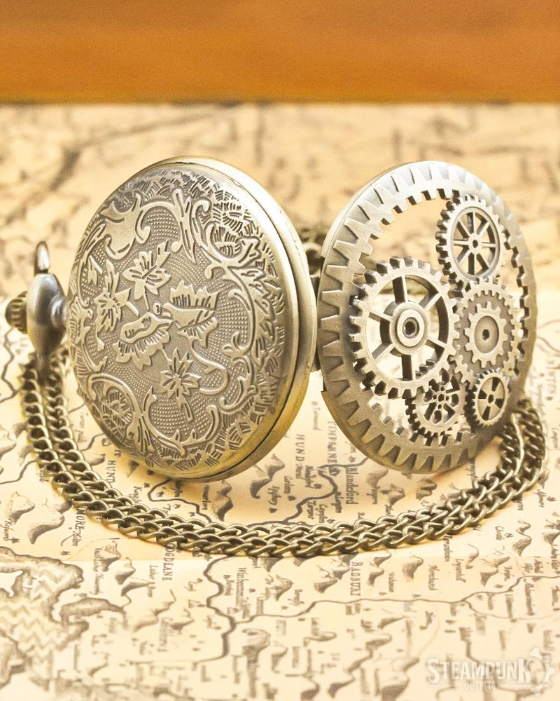 Steampunk Taschenuhr mit Zahnrädern