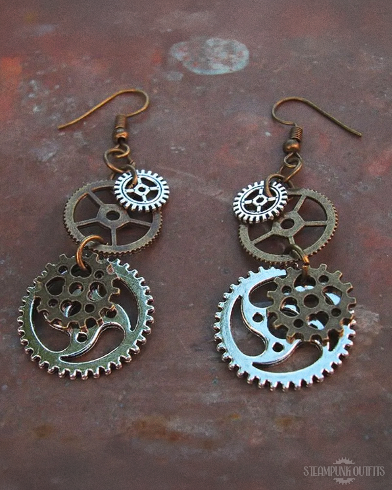 Steampunk Zahnrad Ohrringe