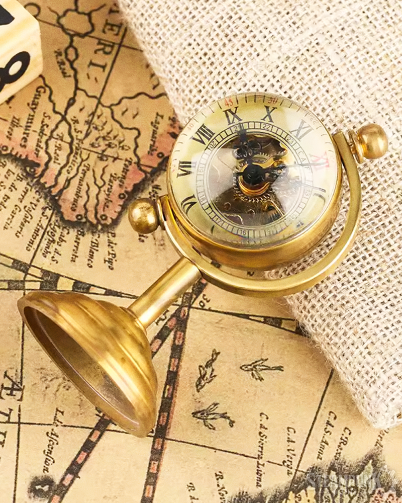 Vintage Steampunk Globus Uhr