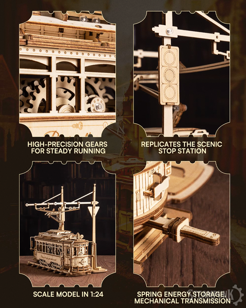 3D Holz Straßenbahn Puzzle