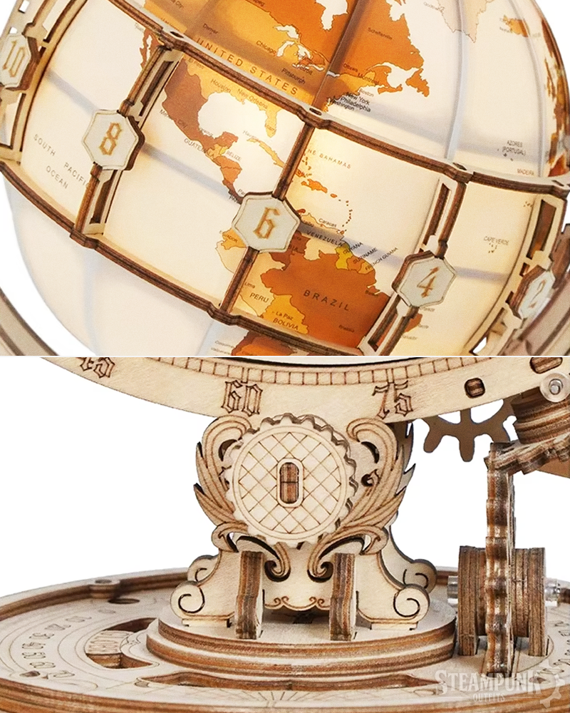 3D Puzzle Globus Holz
