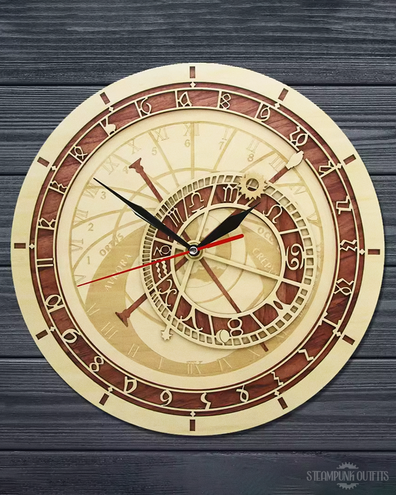 Astronomische Steampunk Wanduhr