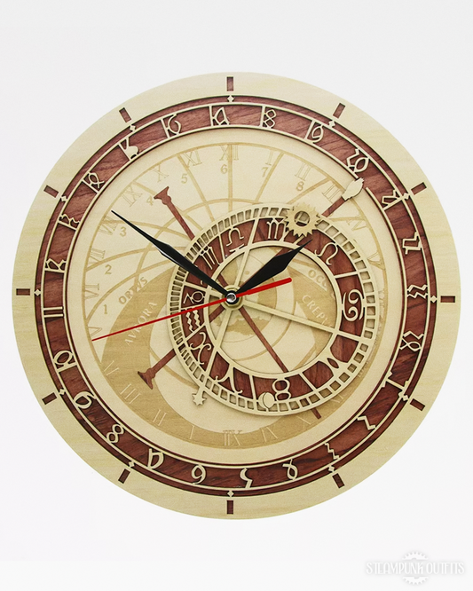 Astronomische Steampunk Wanduhr