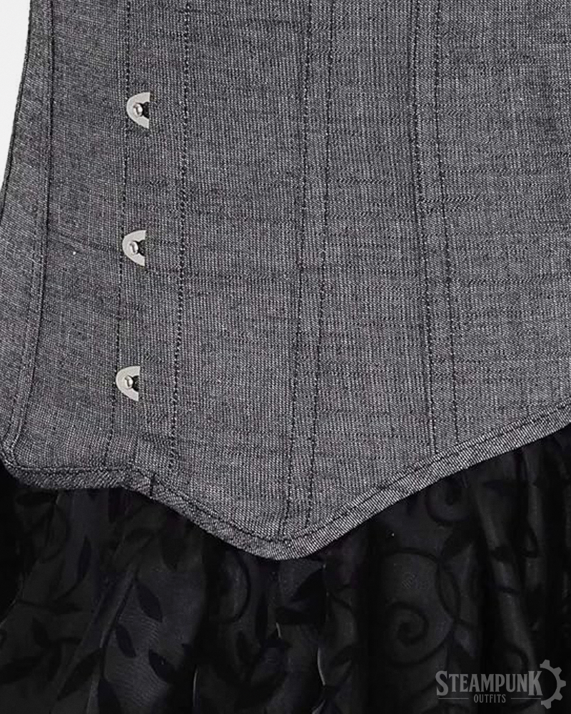 Graues Steampunk Kostüm