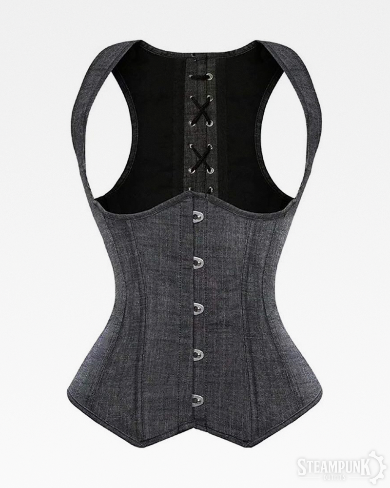 Graues Steampunk Kostüm