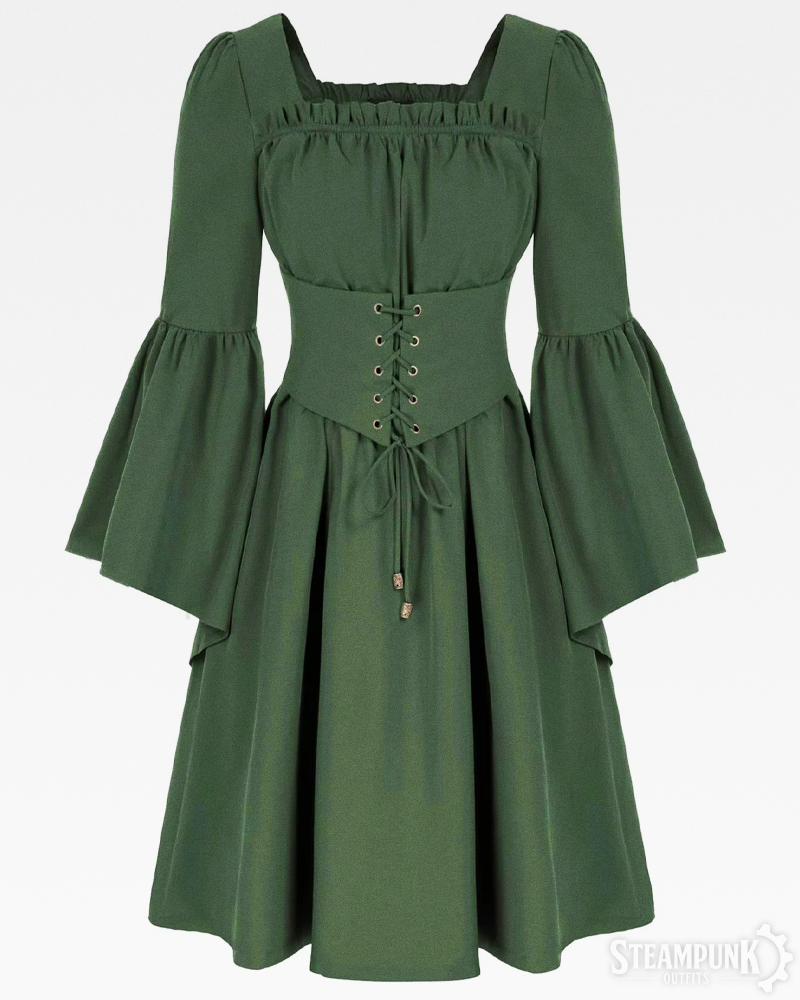 Grünes Steampunk Kleid