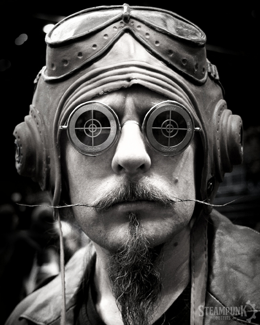 Hochklappbare Steampunk Sonnenbrille