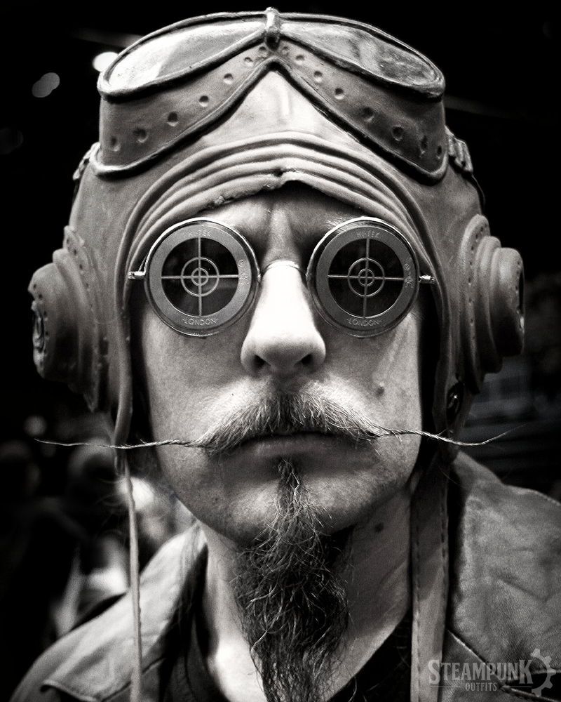 Hochklappbare Steampunk Sonnenbrille