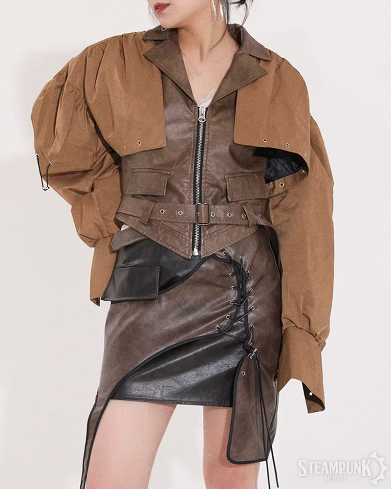 Kurze Steampunk Jacke