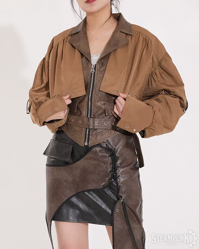 Kurze Steampunk Jacke