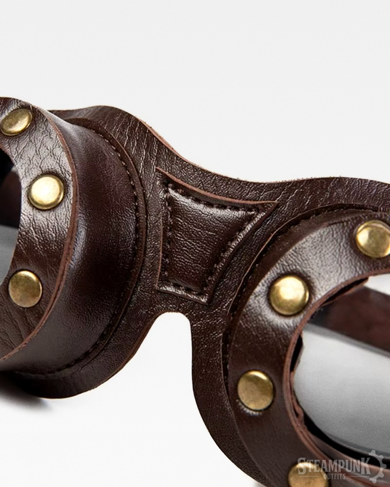Leder Steampunk Goggles