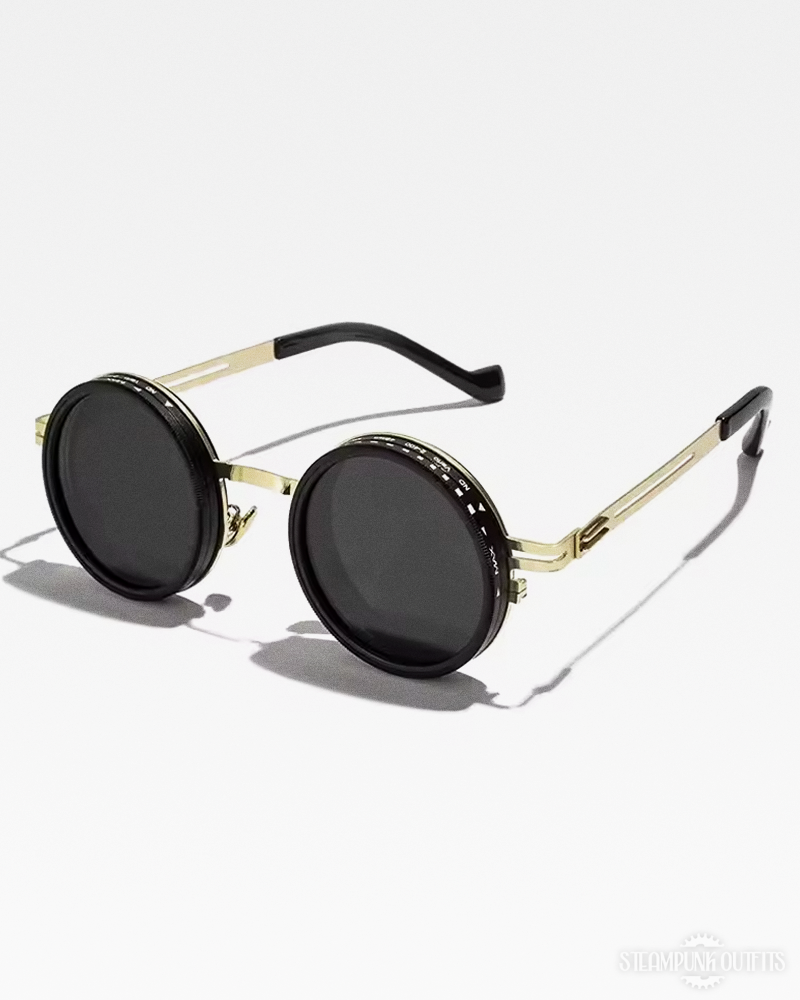 Runde Sonnenbrille mit verstellbarer Tönung