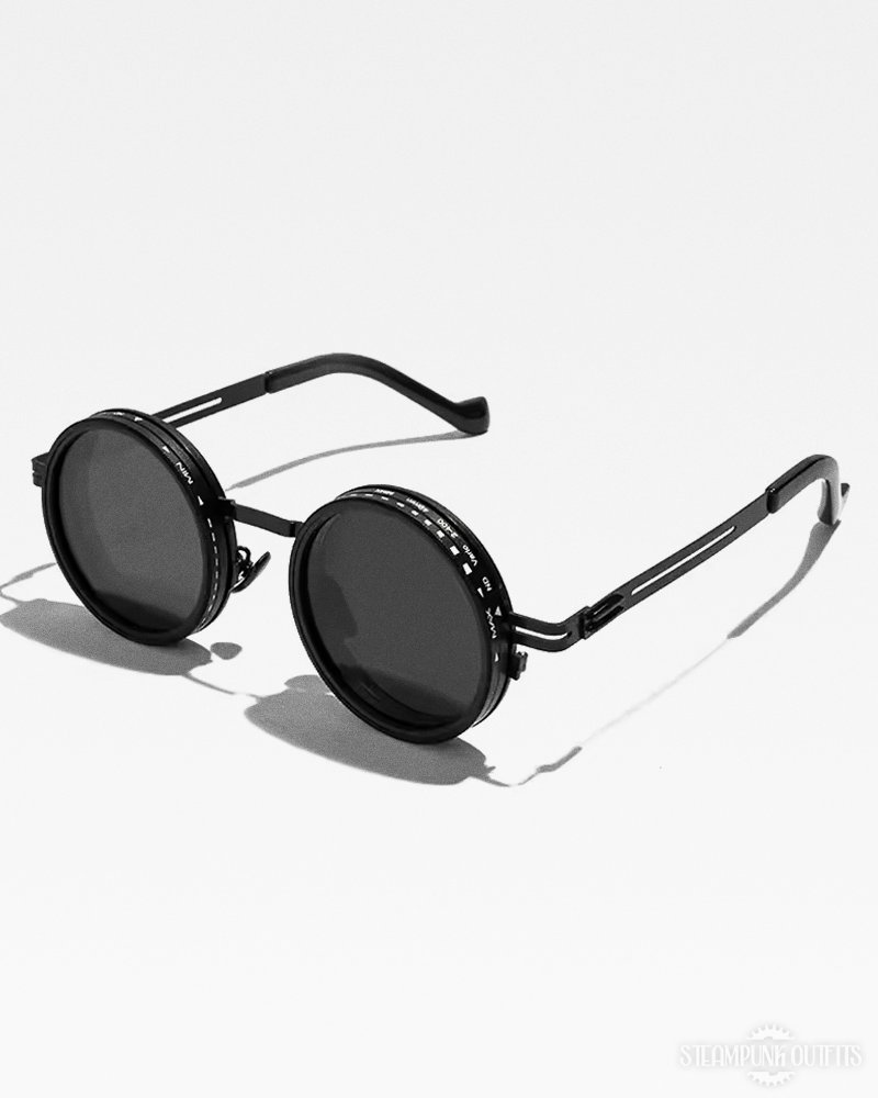 Runde Sonnenbrille mit verstellbarer Tönung