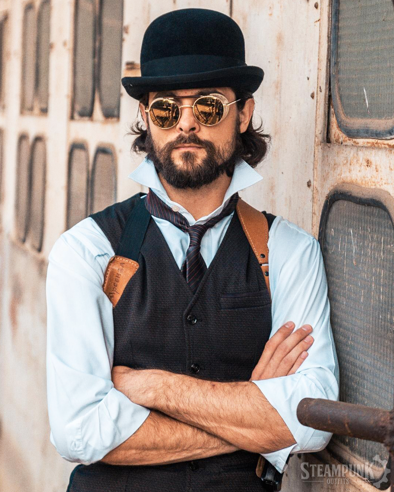 Runde Steampunk Sonnenbrille