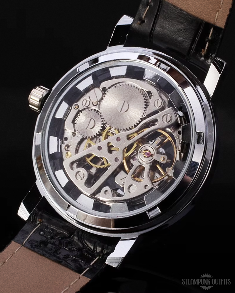 Schwarze Steampunk Uhr