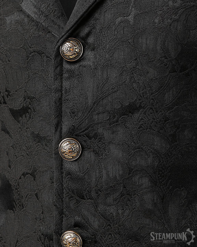 Schwarze Steampunk Weste