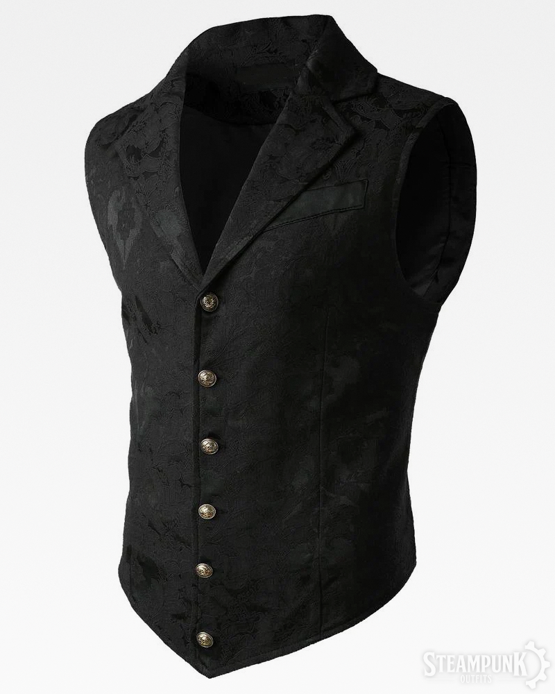 Schwarze Steampunk Weste