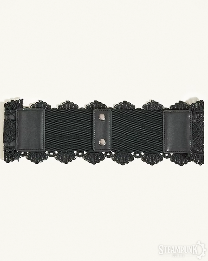 Schwarzer Spitzen Korsett Gürtel