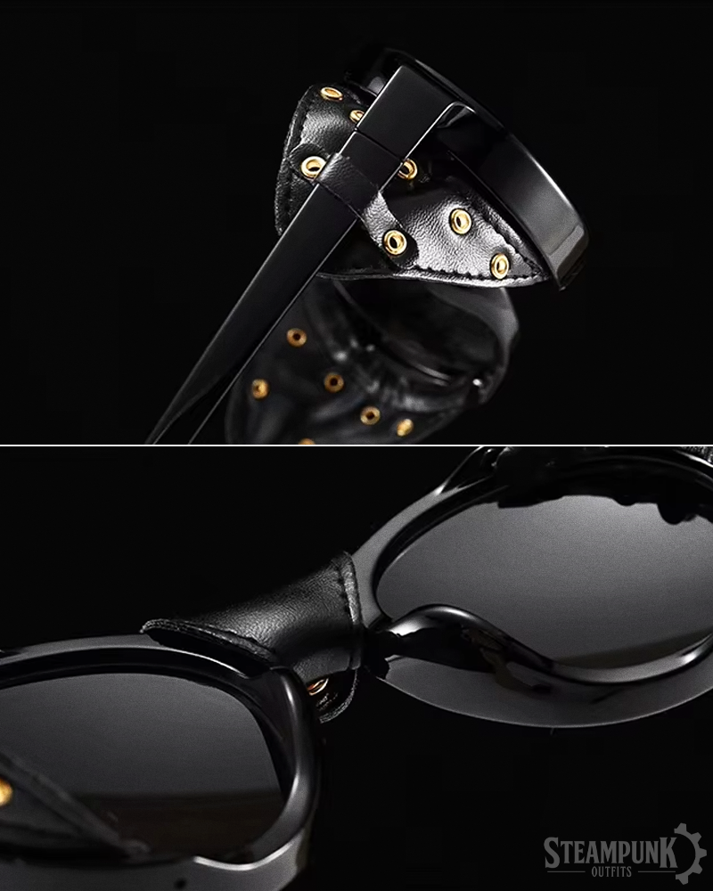 Sonnenbrille mit Leder-Seitenschutz