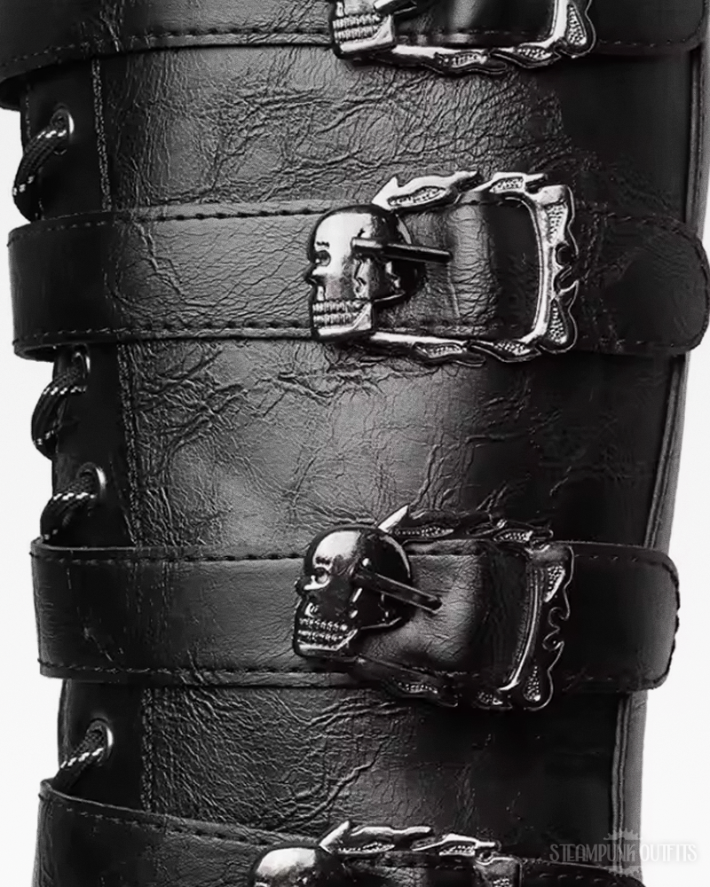 Steampunk Bikerstiefel