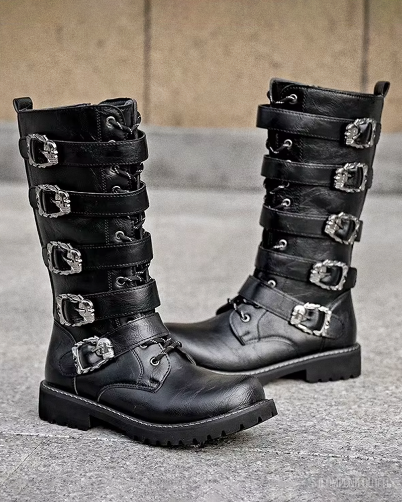 Steampunk Bikerstiefel