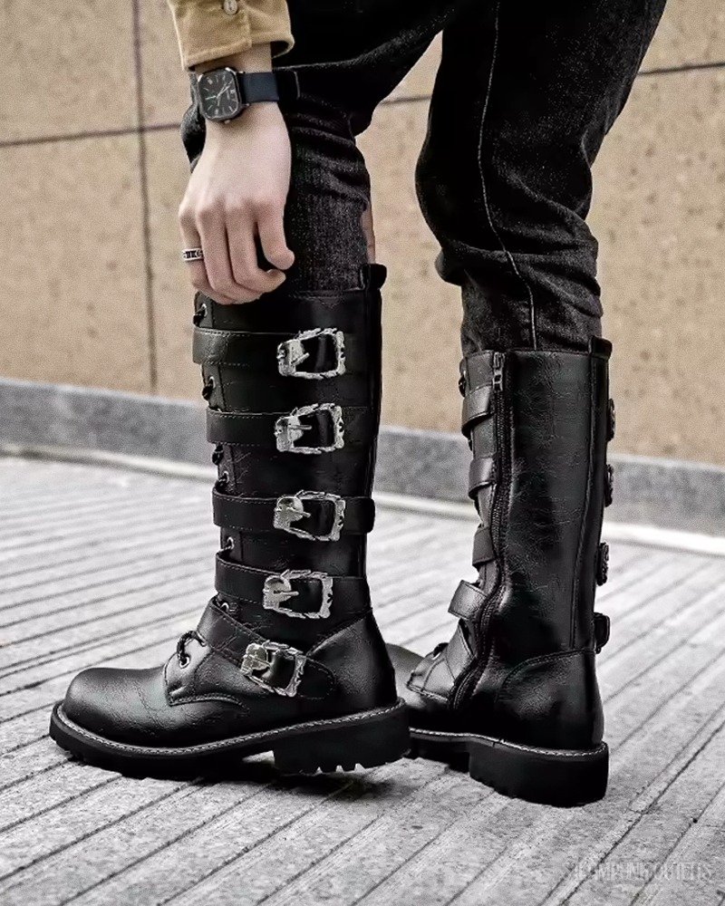 Steampunk Bikerstiefel