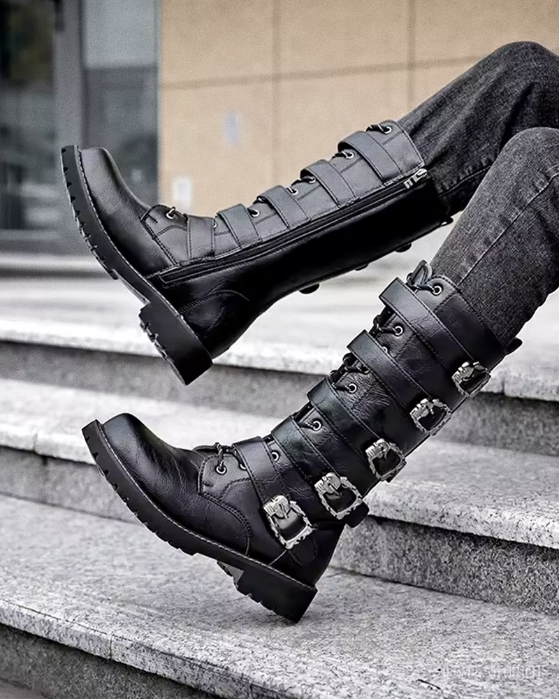 Steampunk Bikerstiefel