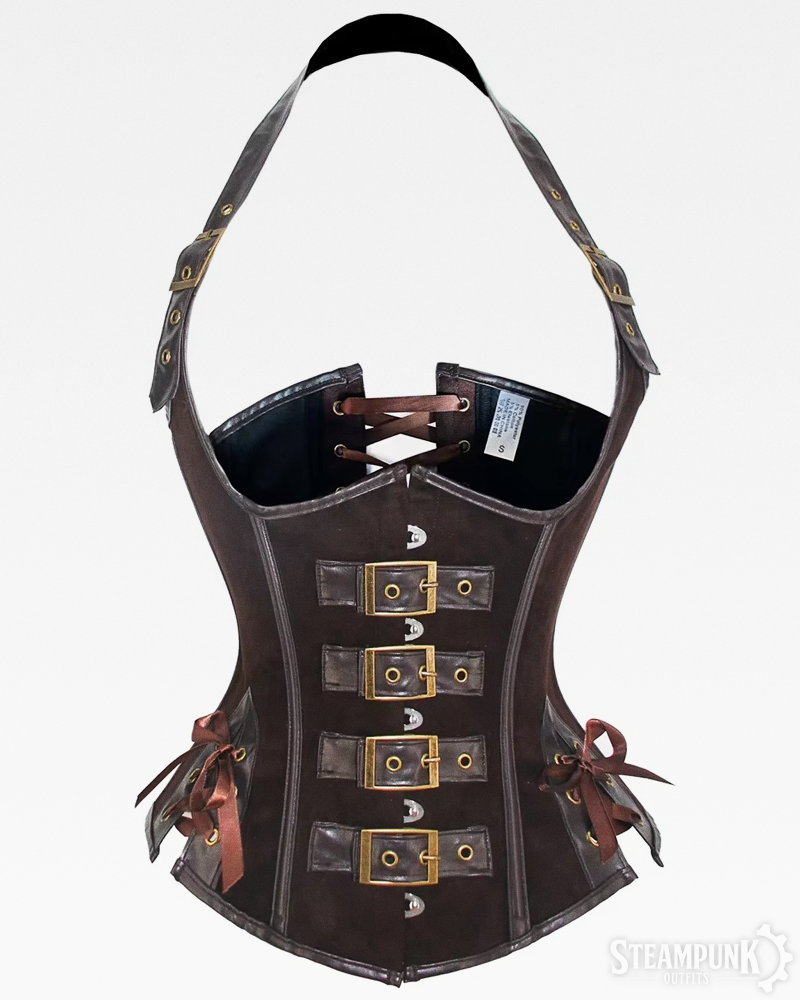 Steampunk Corsage Braun