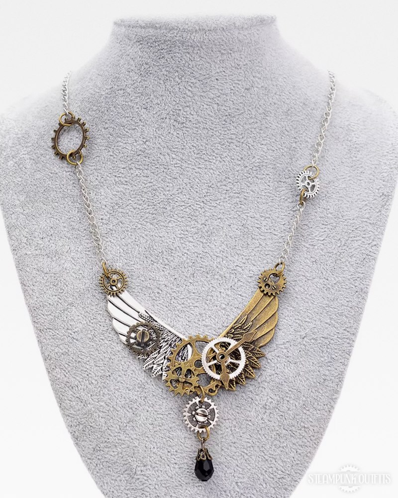 Steampunk Flügel Halskette
