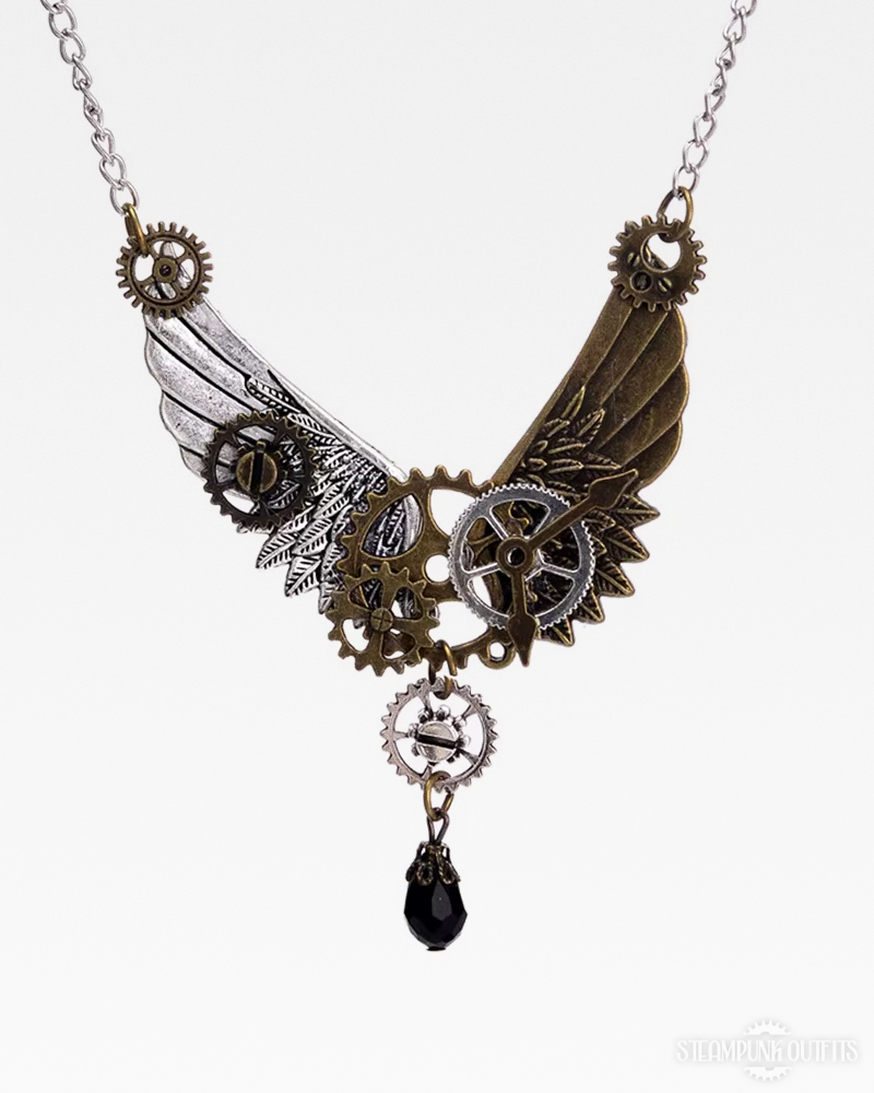 Steampunk Flügel Halskette