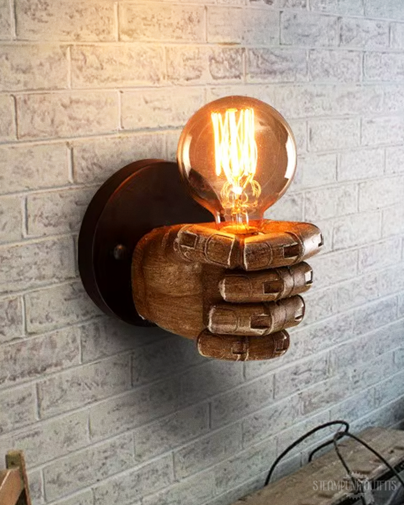 Steampunk Hand Wandleuchte