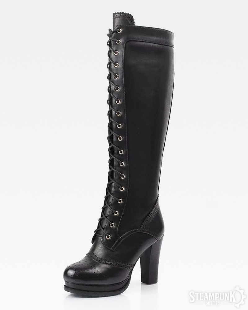 Steampunk Hohe Stiefel mit Absatz