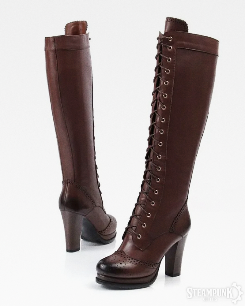 Steampunk Hohe Stiefel mit Absatz