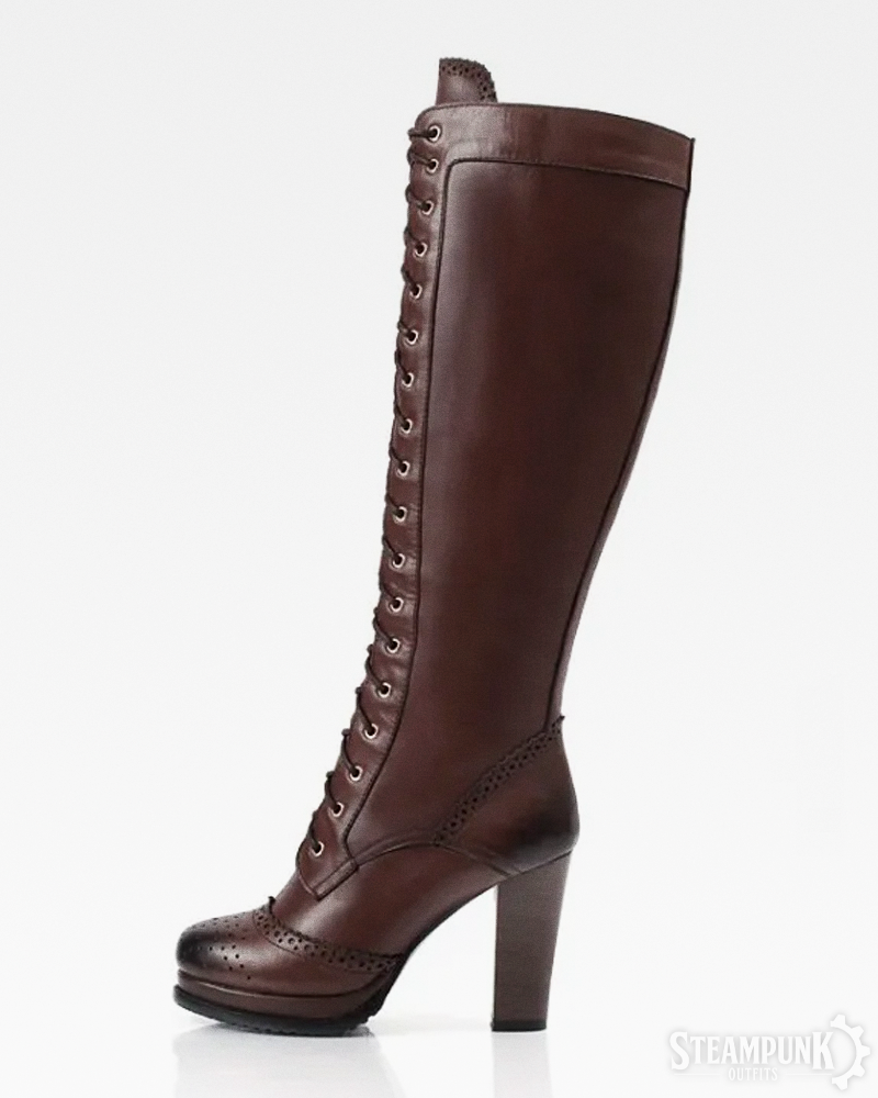 Steampunk Hohe Stiefel mit Absatz