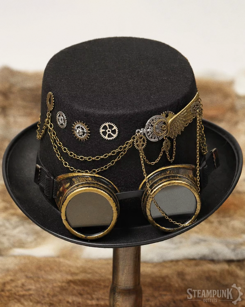 Steampunk Hut mit Brille Herren