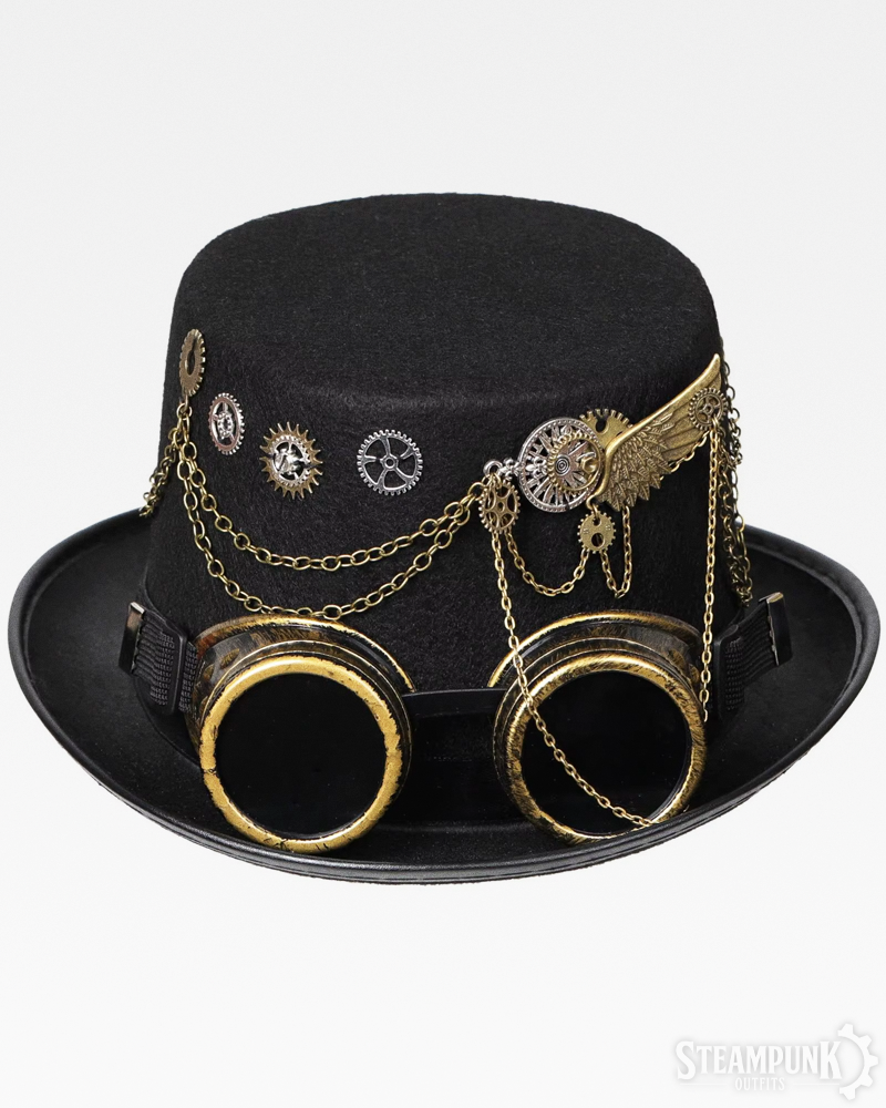 Steampunk Hut mit Brille Herren