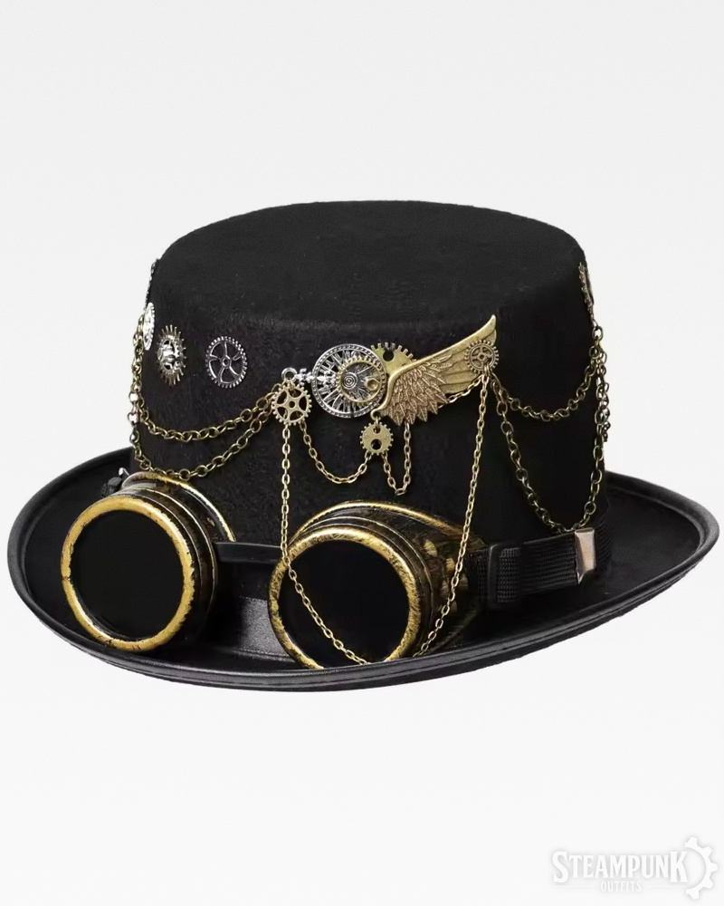 Steampunk Hut mit Brille Herren