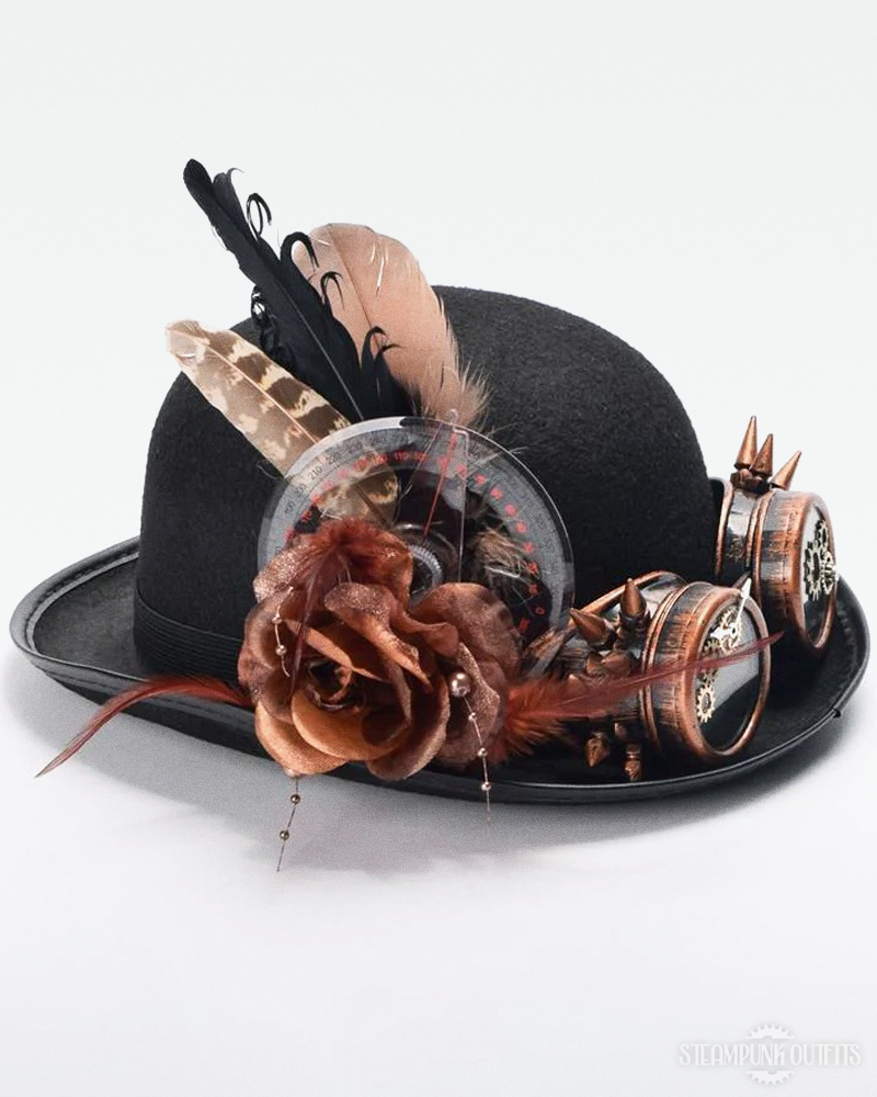 Steampunk Hut mit Feder